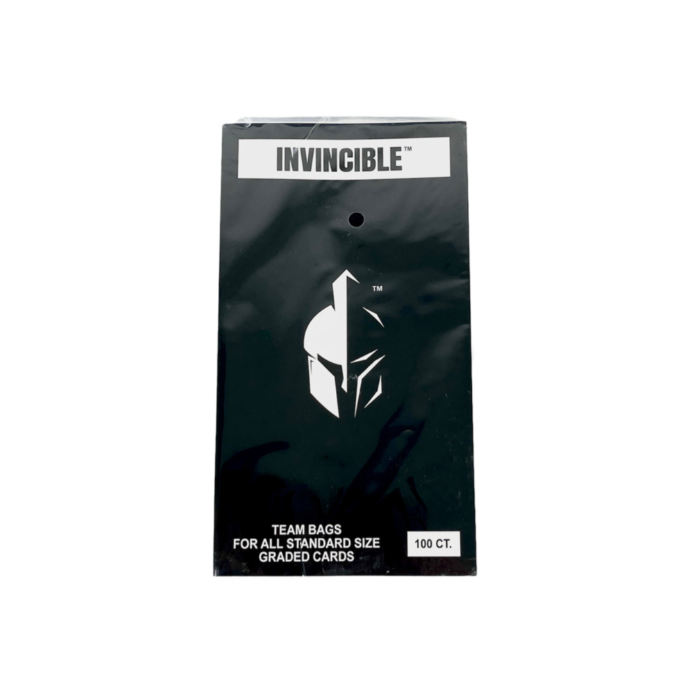 Invincible Premium Resealable Team Bags Universal Size For Graded Cards